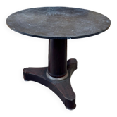 Empire guéridon in mahogany and black marble
