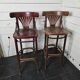 Pair of bistro stools with backrest