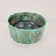 Vintage Handmade Green Luster Glaze Ceramic Bowl, 1960