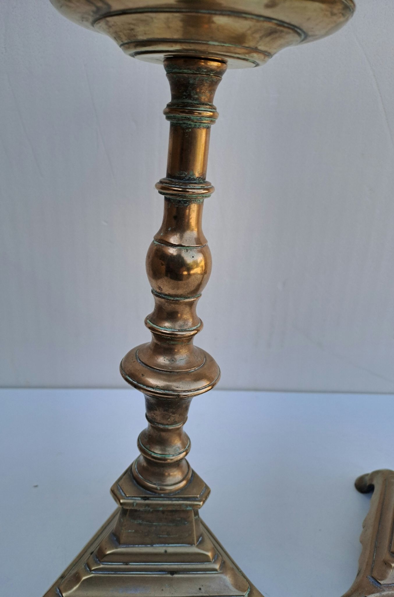 Pair of bronze torches 17th