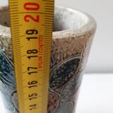 Jean Claude Monange stoneware scroll vase