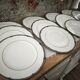 Set of 12 flat plates in English porcelain Wedgwood model Amherst.