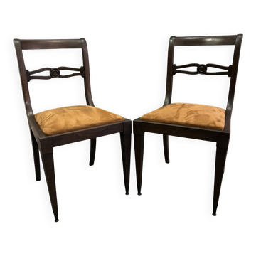 Pair of Regency style chairs from the 1940s.