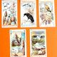 Set of 5 chromolithographs on Aiguebelle chocolate cardboard
