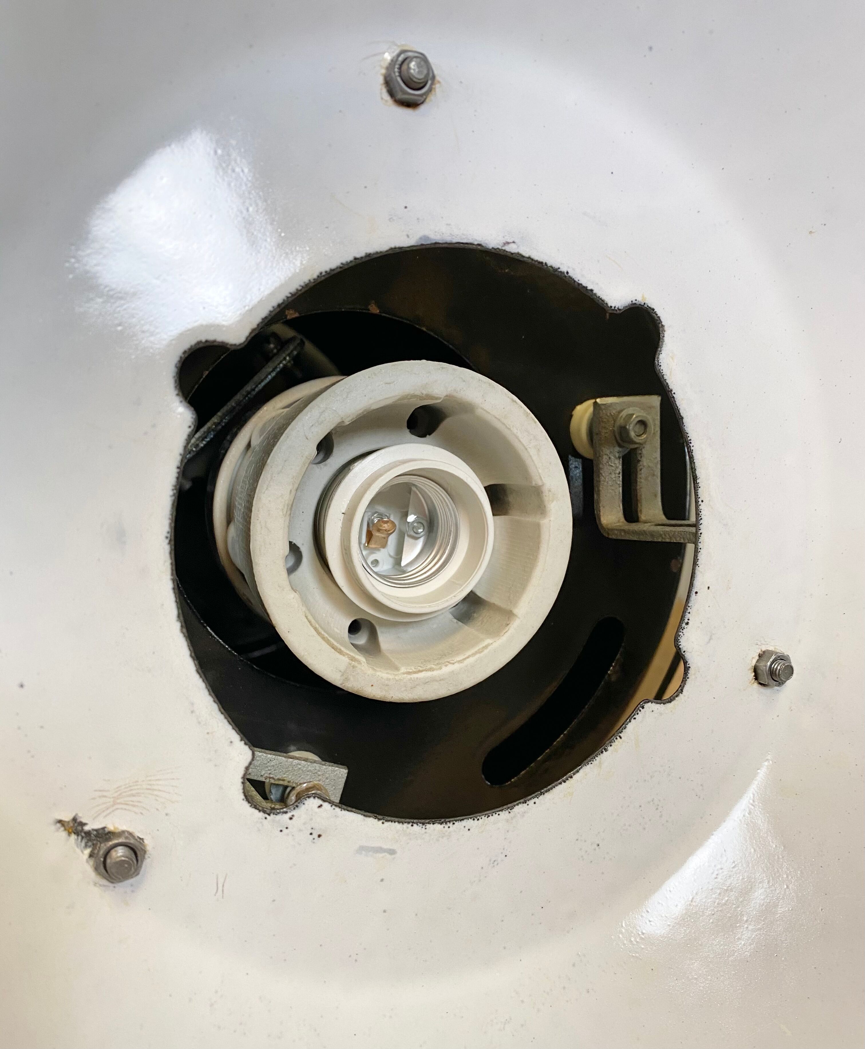 Industrial factory pendant lamp, 1960s