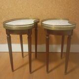 Louis XVI style kidney-shaped bouillotte coffee tables