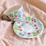 Large St Clément barbotine breakfast/chocolate mug