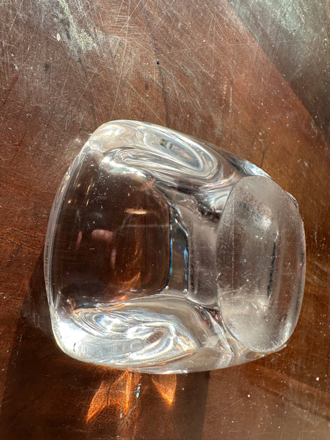 Small crystal ashtray Daum France - art-deco