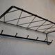 Vintage retro wall coat rack – Black metal & brass Mid-Century design