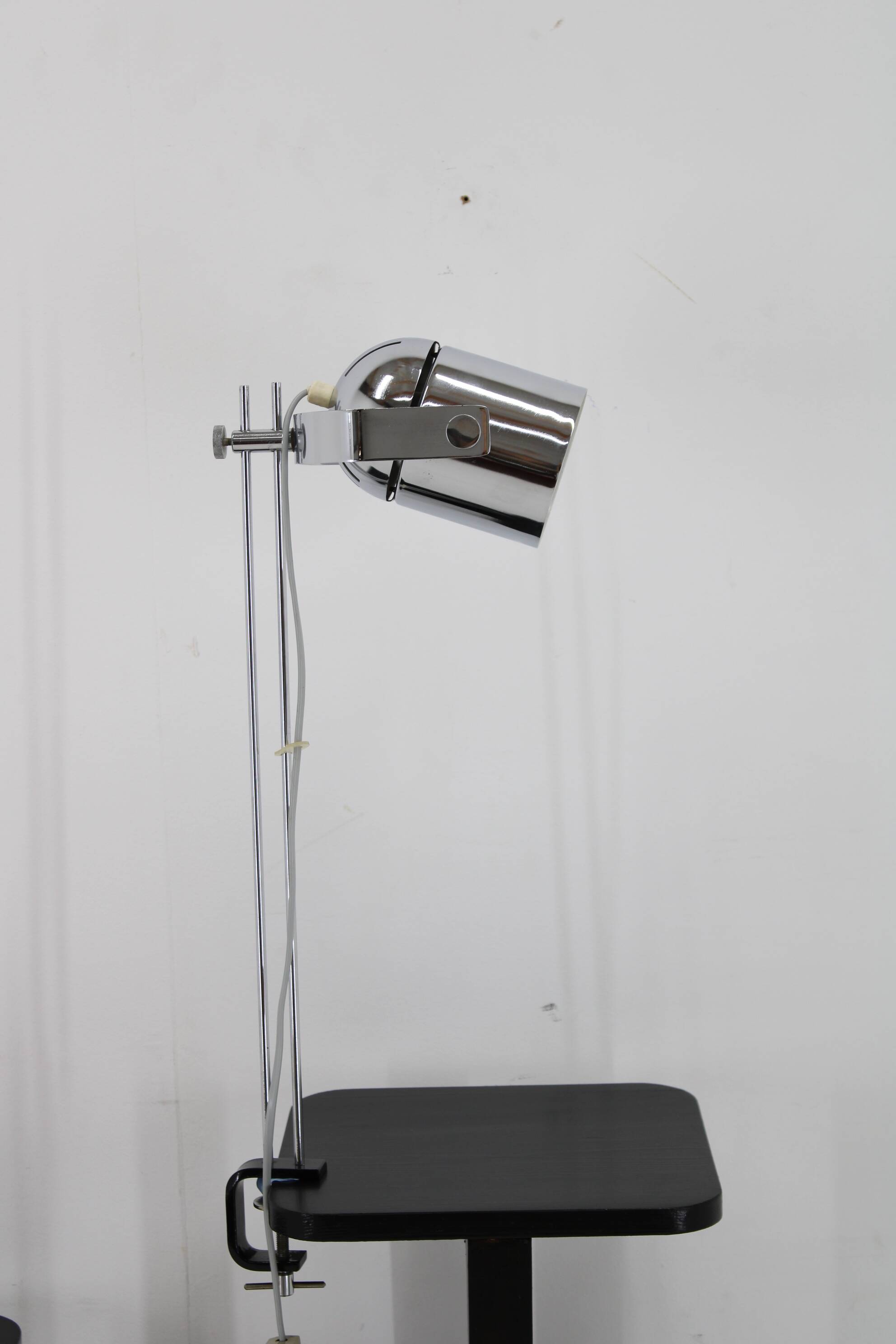 1970s Stanislav Indra Chrome Plated Table Lamp, Czechoslovakia