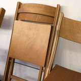 Ensemble de 4 chaises pliantes du milieu du siècle