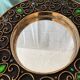 Ceramic mirror design vintage gilded 1960 hendrich thomas