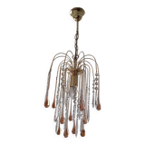 Chandelier with tassels, waterfall in water drops