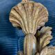 Golden wood wall light