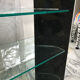 Roche Bobois console in veined black marble and glass, 1990s.