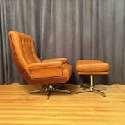 Armchair with footstool, By Ring Mebelfabrikk, Norway, 1960s