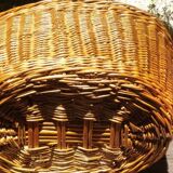 Wicker laundry basket