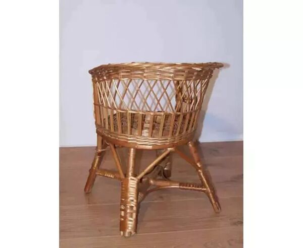 Fauteuil enfant en osier années 60
