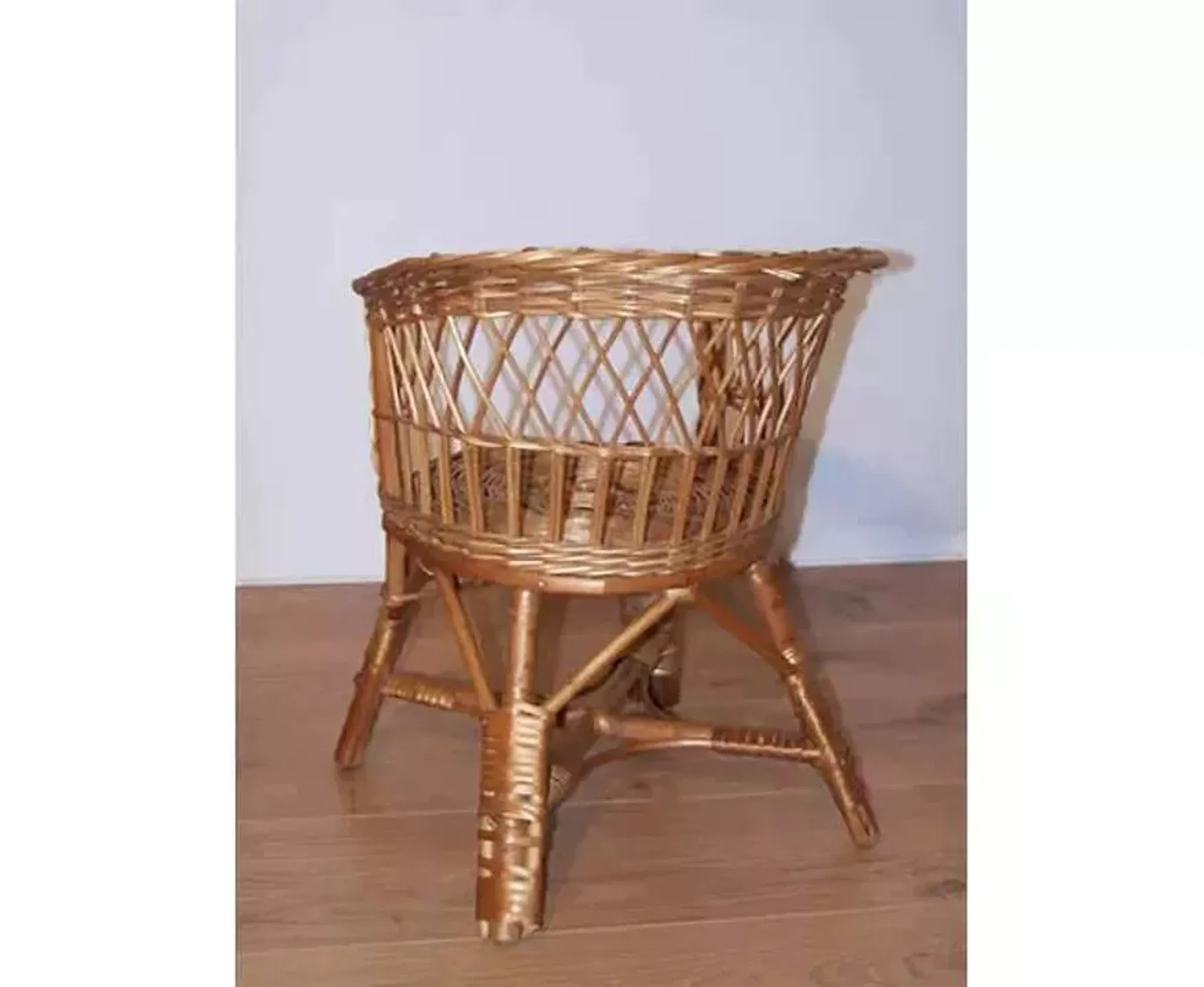 Fauteuil enfant en osier années 60
