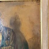 Old peasant painting in the hat