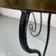 Table basse en fer forgé et plateau en verre
