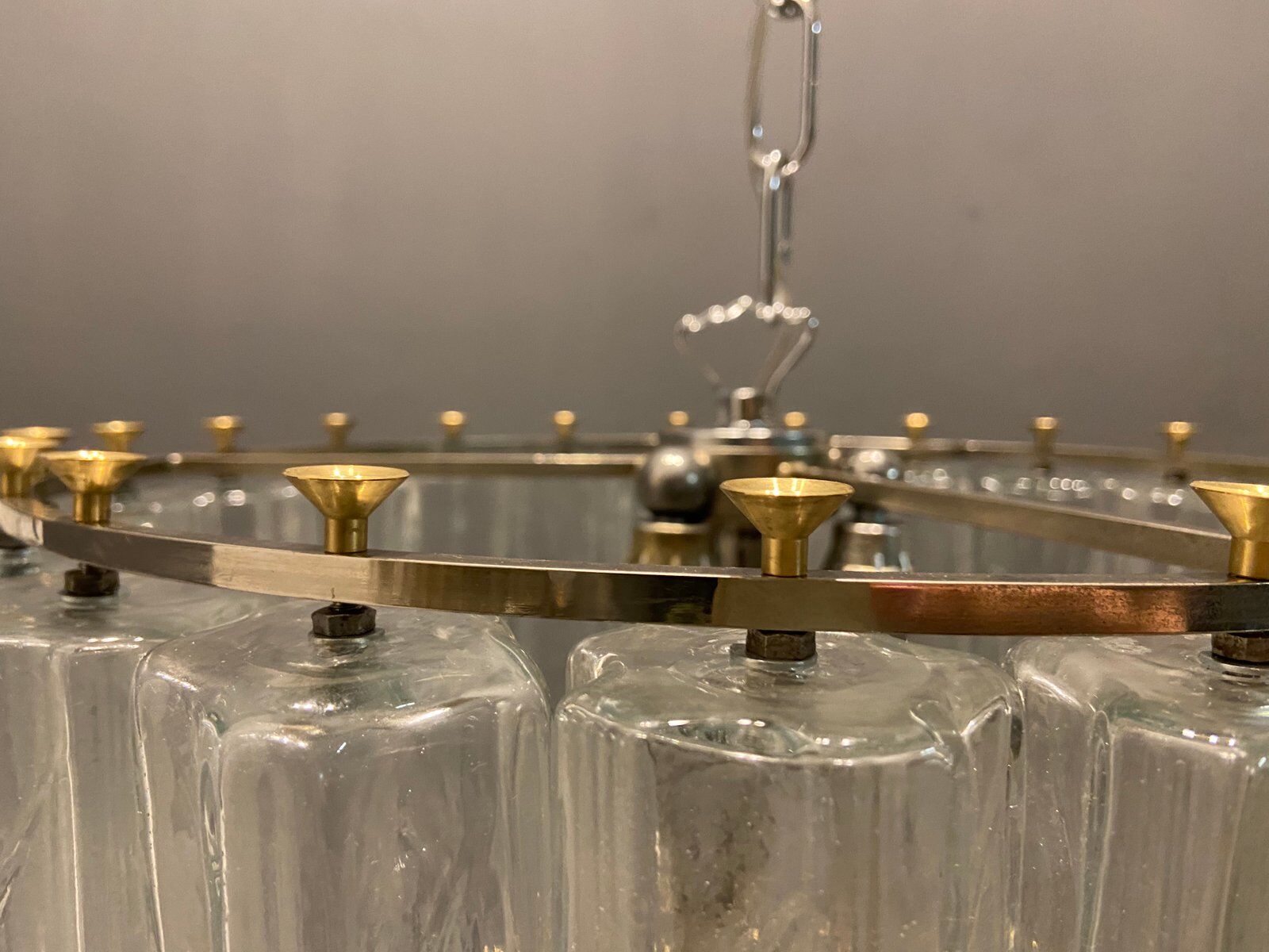 Mid-century italian murano glass tronchi tube lamp