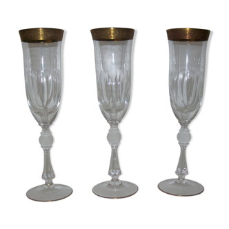 Set de trois verre anciens en cristal de Saint Louis