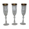 Set de trois verre anciens en cristal de Saint Louis