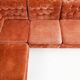 Modular sofa in orange velvet from the 1970s