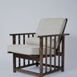 Oak modernist armchair, 1910s.