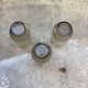 3 vintage glasses in smoked glass