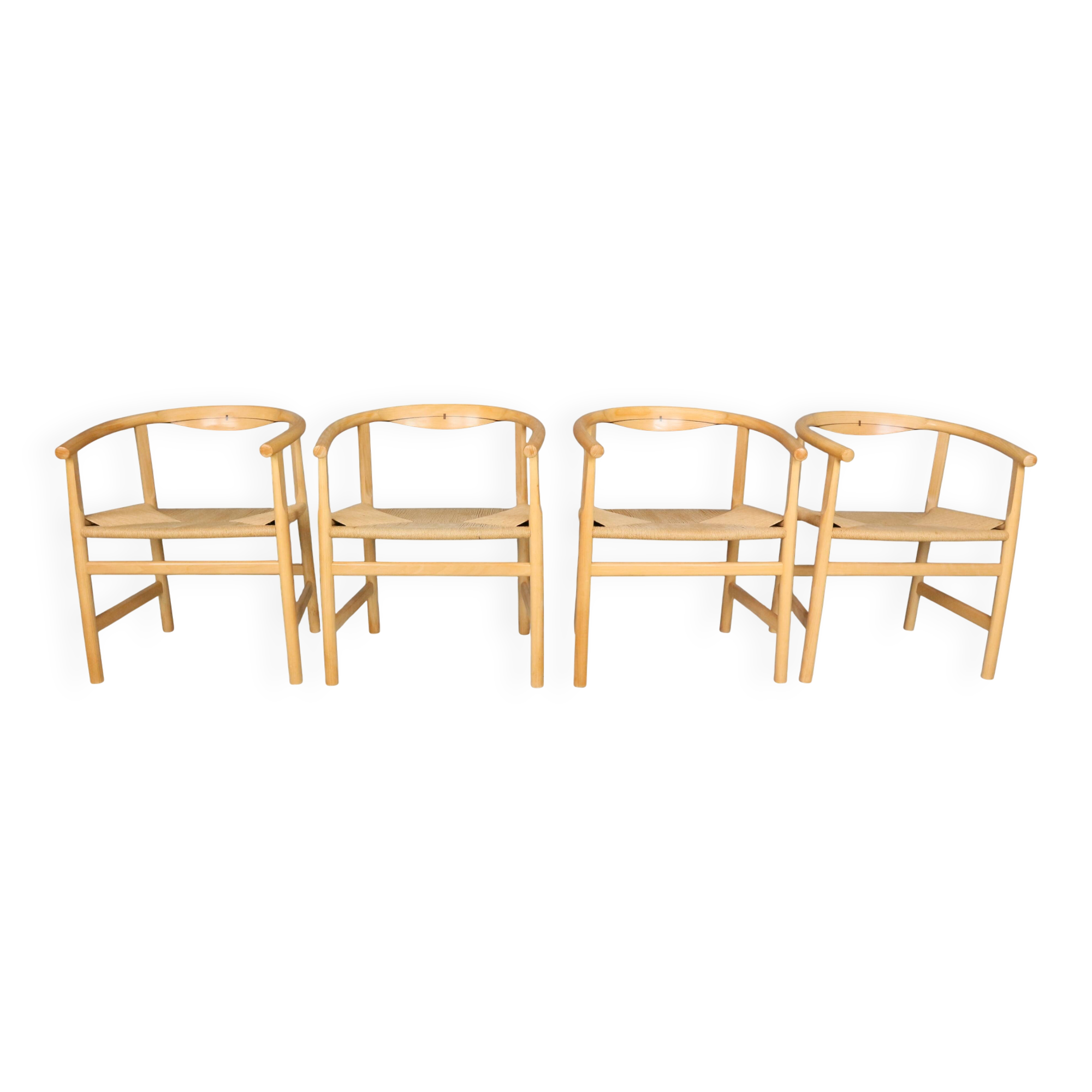 Set of four vintage First Chair PP201 by Hans J Wegner for Pp Furniture, De