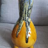 Vallauris ceramic tripod vase