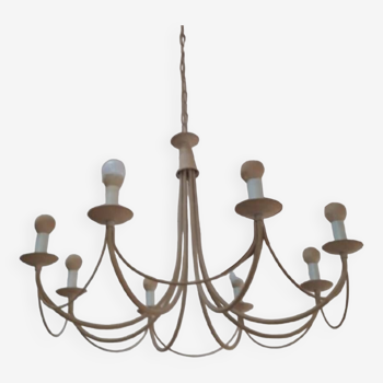 Vintage chandelier - 8 lamps - metal