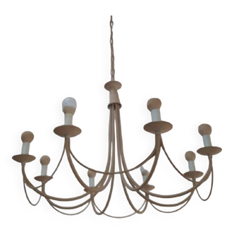 Vintage chandelier - 8 lamps - metal