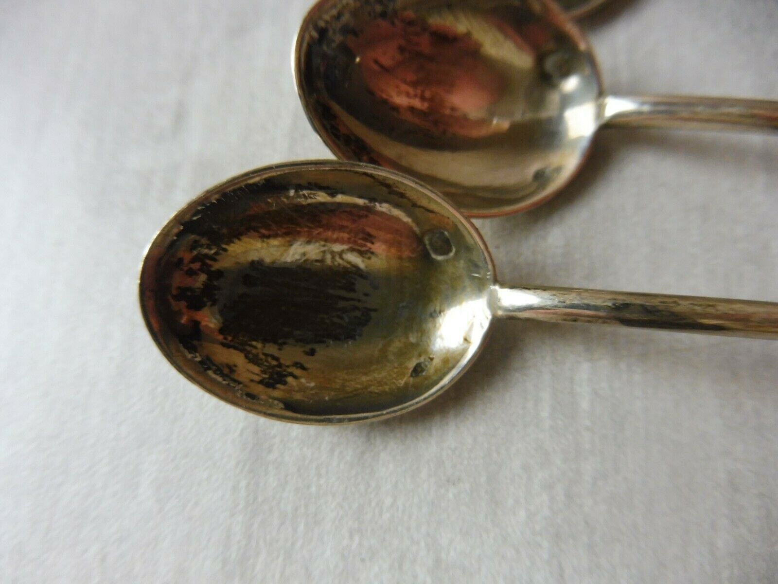 Lot of 6 old mocha spoons silver