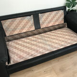 Steiner sofa bed in black leather