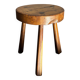 Midcentury brutalist French chunky tripod rustic farmhouse stool, 1950s