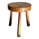 Midcentury brutalist French chunky tripod rustic farmhouse stool, 1950s