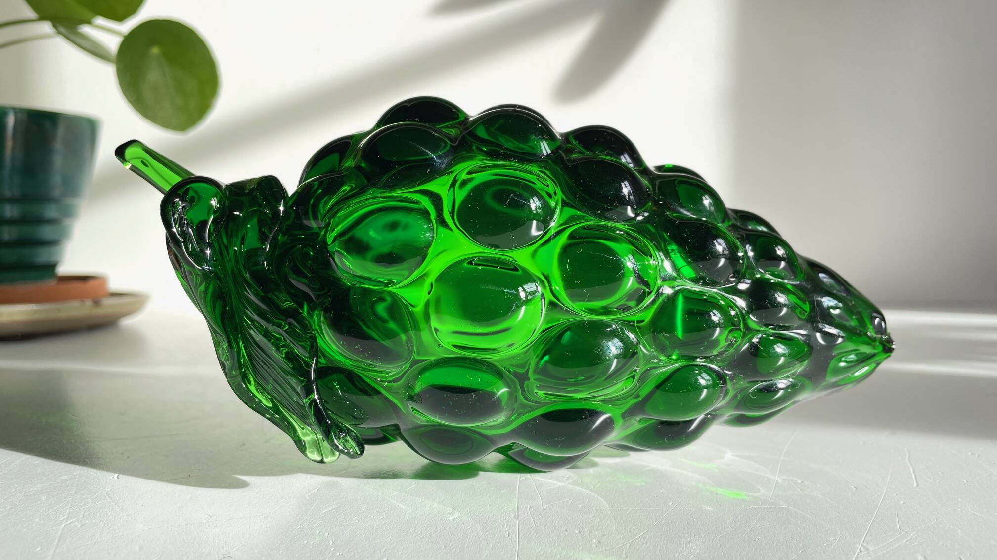 Grappe de RAISIN Verre Vert VINTAGE