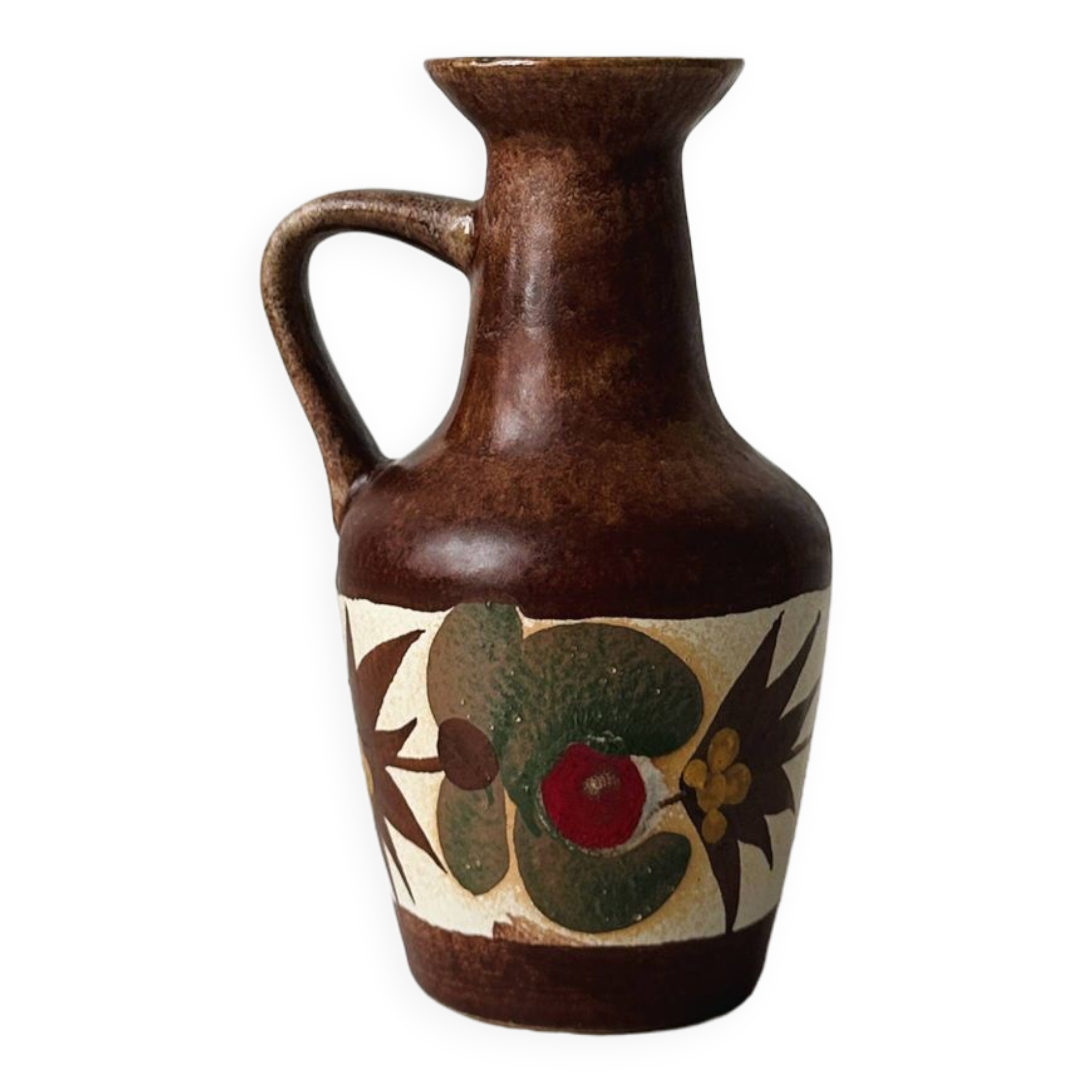 West German style ceramic pitcher vase 50/60's