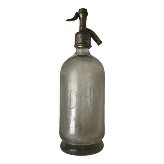 Siphon bottle, engraved delpy