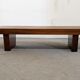 Brutalist coffee table in solid teak from the 60s/70s