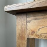 Solid oak work table console 220cm