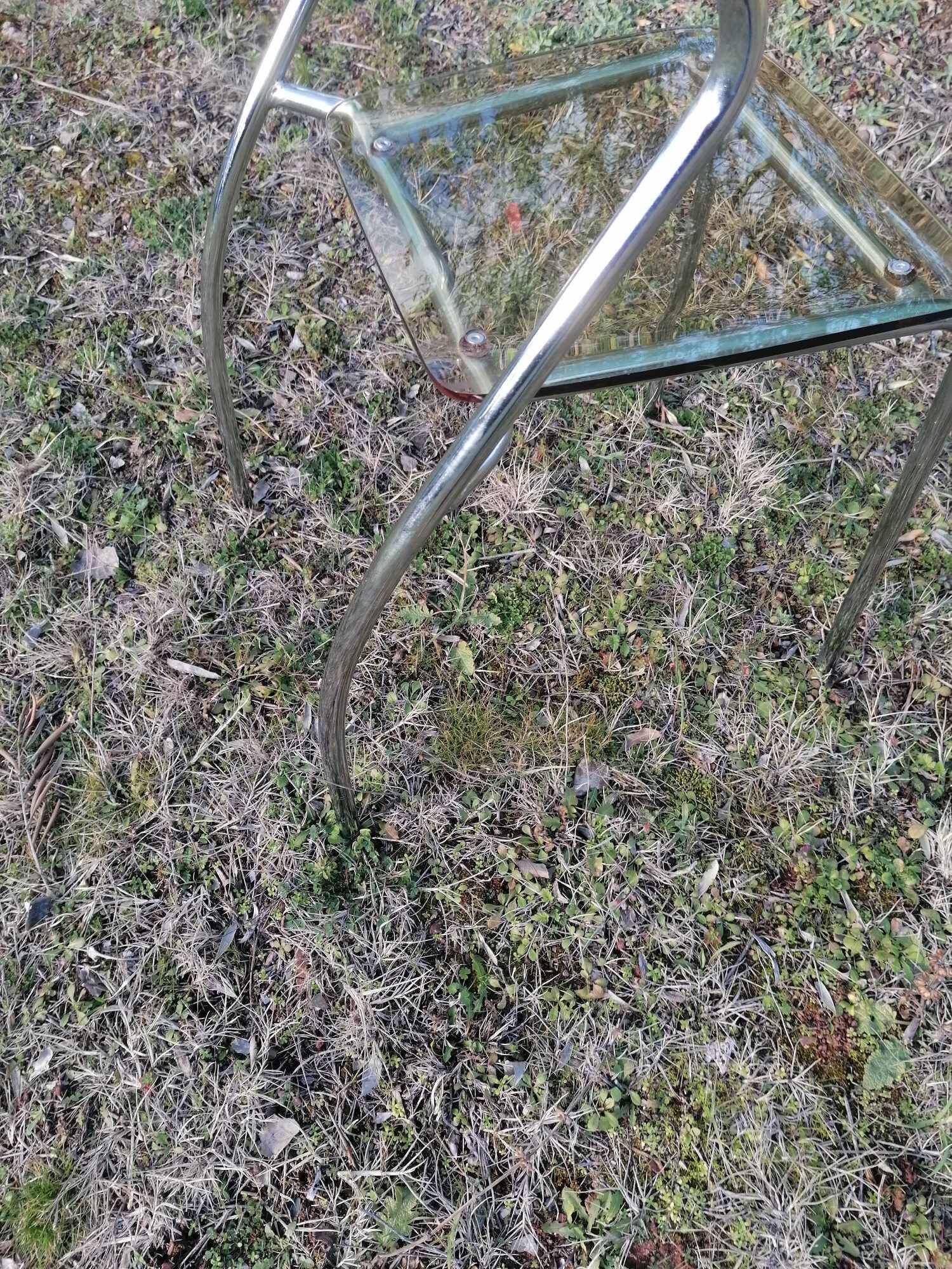 Vintage designer chair in plexiglass and chrome 1980