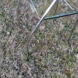 Vintage designer chair in plexiglass and chrome 1980
