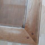 Vintage wooden and glass coffee table