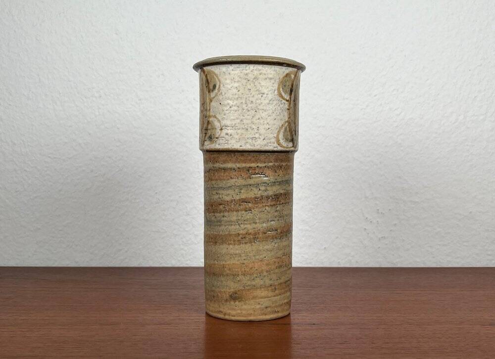 Danish studio ceramic vase from the mid-century by Svend Aage Jensen for Søholm, 1960s.