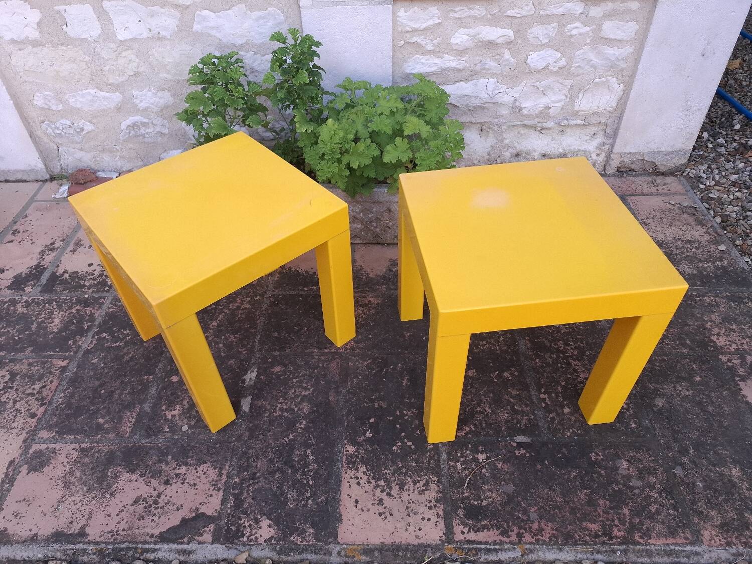2 vintage 80's coffee tables