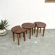 3 tables basses demi-lune, Danemark, années 60